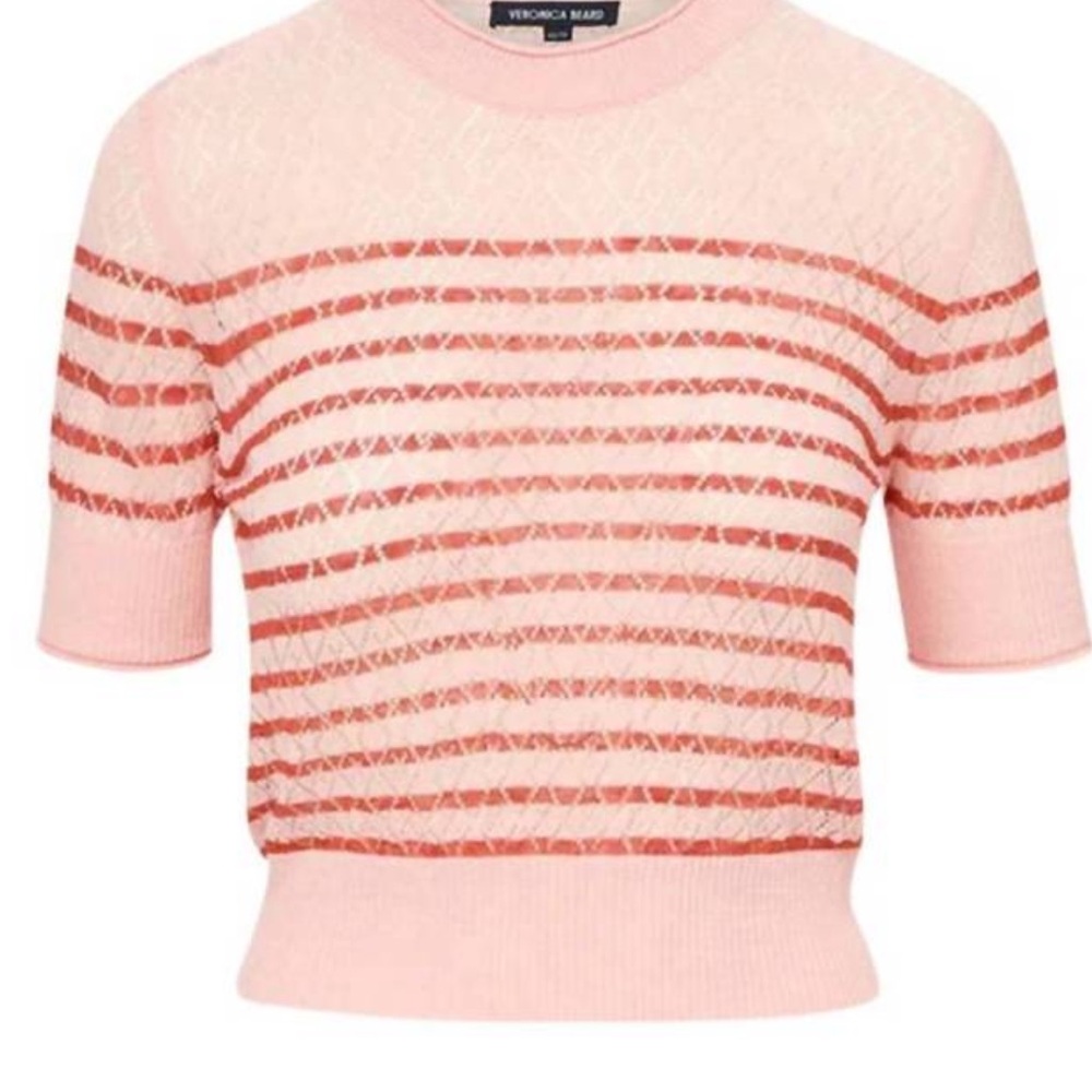 Veronica Beard Xs Declan Pullover Shell Top Pink … - image 2